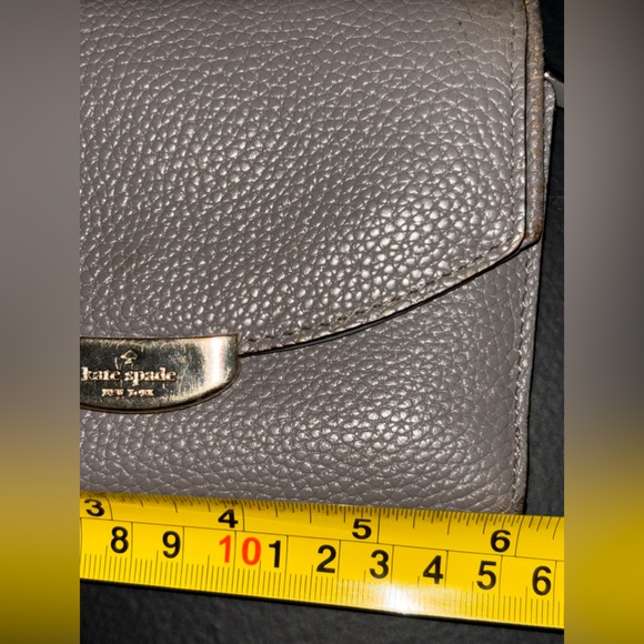 ♠️Kate Spade♠️Calley Mulberry Street Leather Trifold Wallet in slate gray - Picture 6 of 6